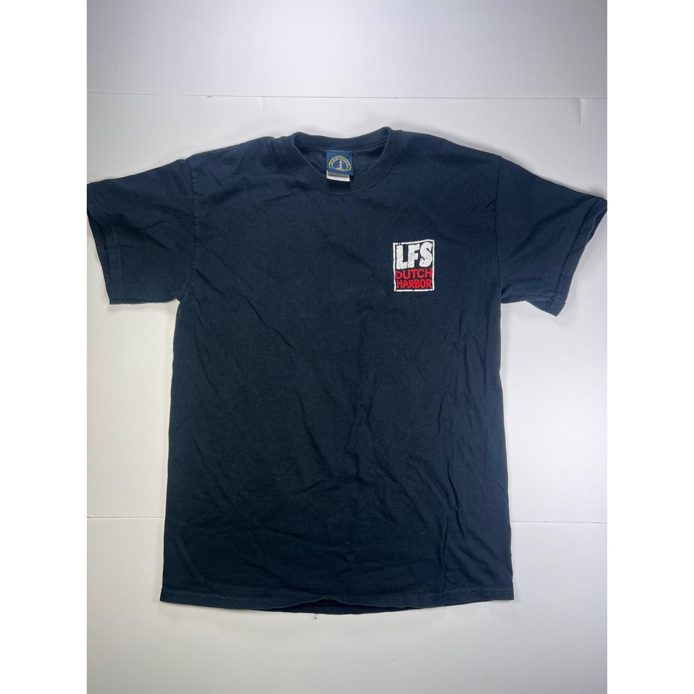 Lighthouse Apparel T-Shirt Mens Medium Navy Bering Sea Fisherman 2016 Graphic